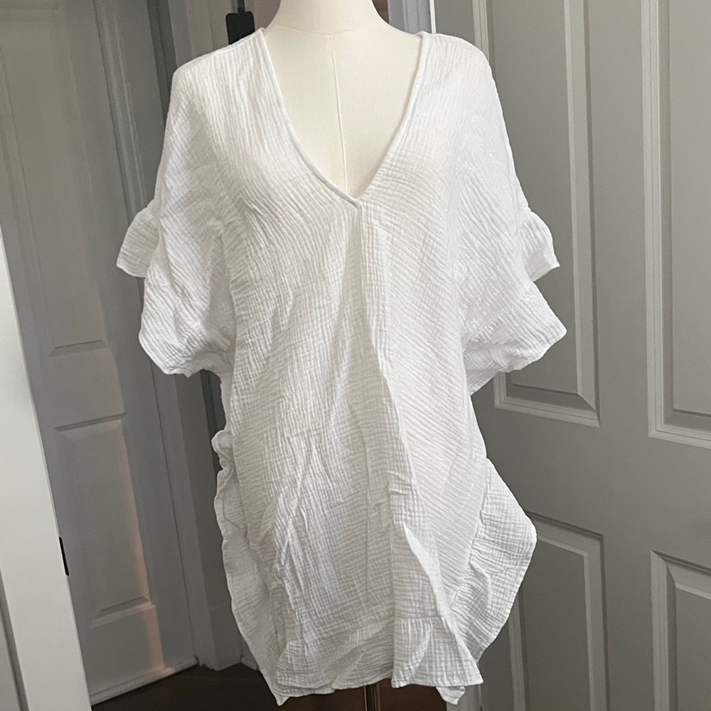 My Mu White Swim Coverup
